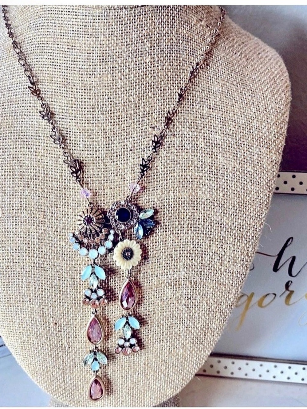 Chloe & Isabel Parisian Belle Convertible Necklace in Gold & Blue